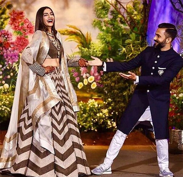 Anand Ahuja In Sneakers With Sonam Kapoor