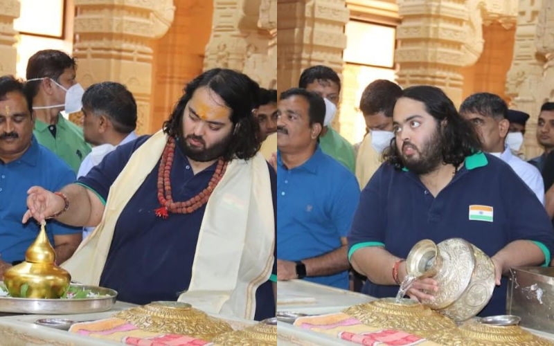 Mukesh Ambani’s Son Anant Donates Silver Utensils Worth Rs 90 Lakhs In Somnath Temple, Worships Famous 51 Golden Kalash Atop Mandir-See PICS