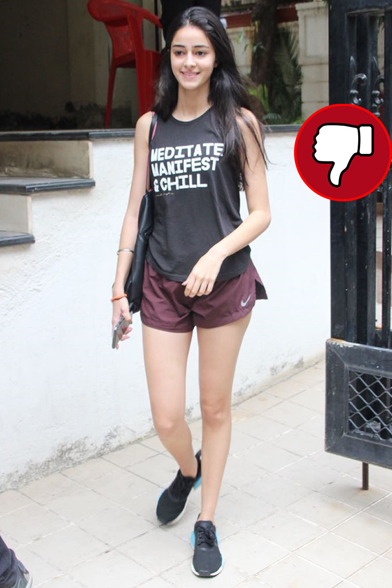 ananya pandey snapped post gym session ananya pandey snapped post gym session
