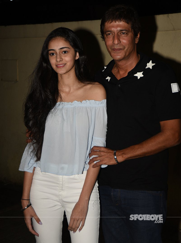 ananya with dad chunky pandey