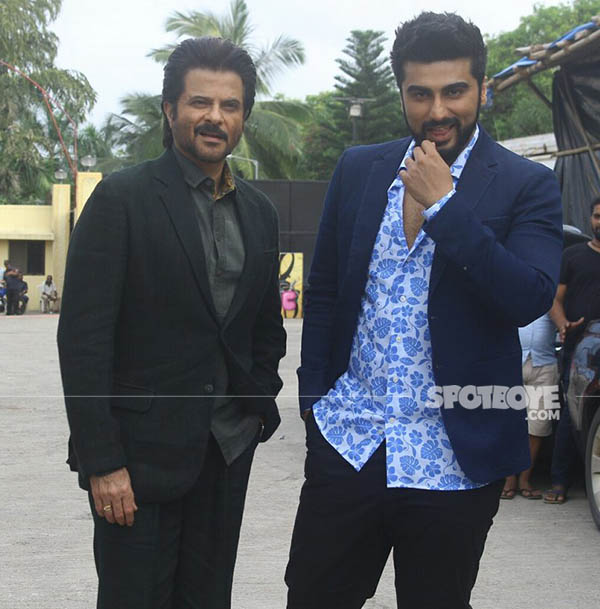 anil kapoor and arjun kapoor promoting mubarakan