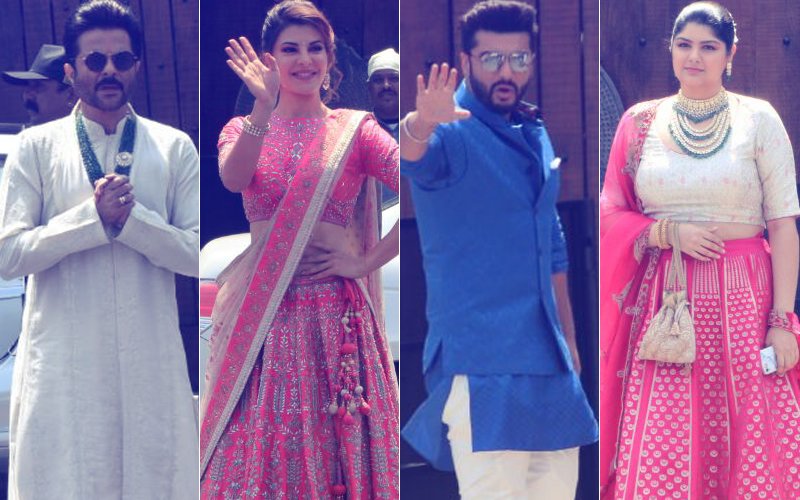 Sonam Kapoor Wedding: Anil, Jacqueline, Arjun & Anshula Arrive
