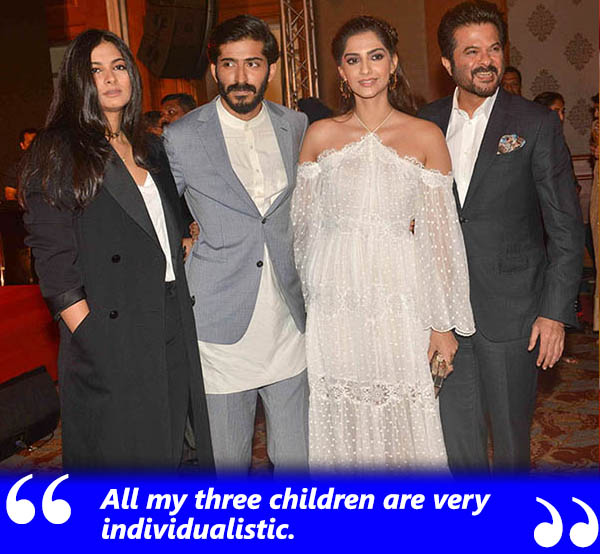 anil kapoor with family