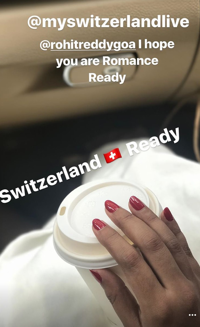 anita hassanandani takes of to switzerland