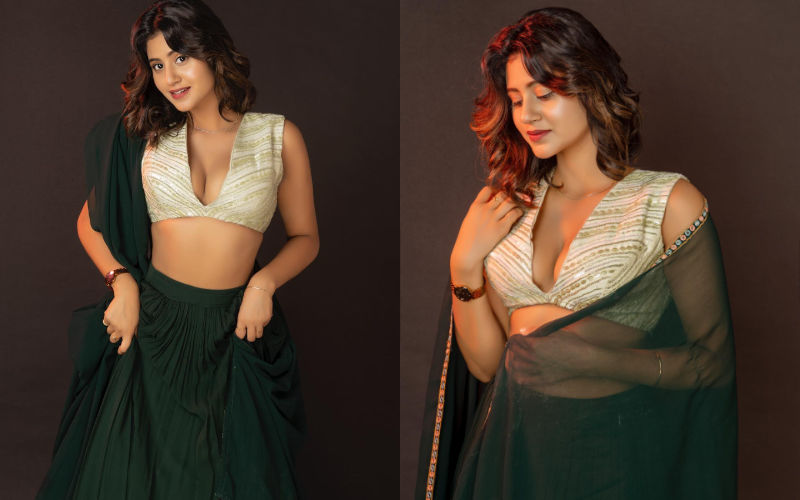 Anjali Arora’s HOT PICS; Kacha Badam Girl Shows Off Her Cleavage While Making Seductive Poses In Lehenga Choli; Fans Call Her ‘Hottie’