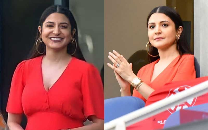 IPL 2020: Pregnant Anushka Sharma Stuns In A Cherry Red Dress As She Cheers For Husband Virat Kohli During RCB Vs CSK – VIEW PICS