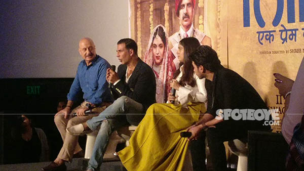 anupam kher akshay kumar bhumi pednekar promoting toilet ek prem katha