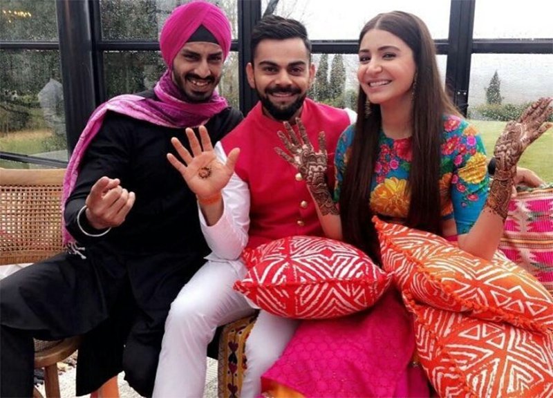 anushka and virat mehendi function