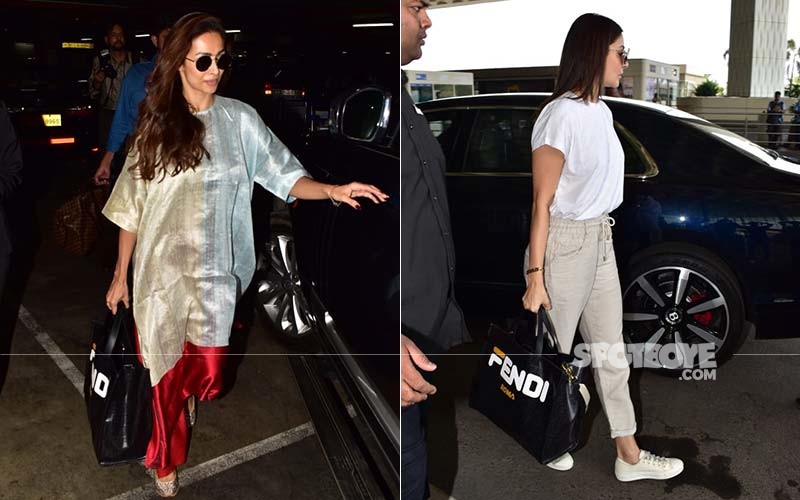 Actress Anushka Sharma spotted with a luxury bag at the airport