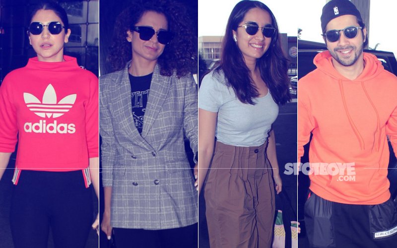 See Pics: Anushka Sharma, Kangana Ranaut, Shraddha Kapoor, Varun Dhawan, The Chainsmokers, Spotted At The Airport