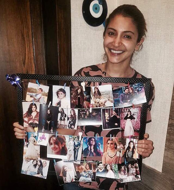 anushka sharma received a collage of her performances as a gift from a fan on her birthday