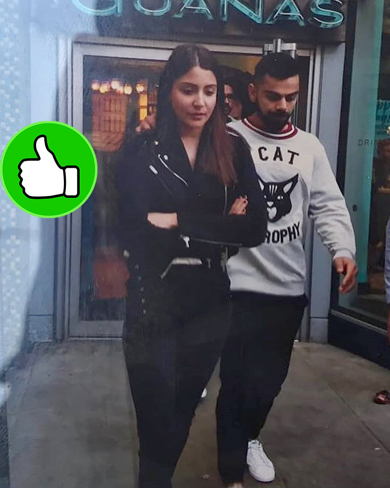 anushka sharma snapped with virat kohli