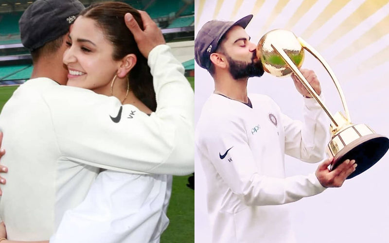 Anushka Sharma Leaps With Joy And Hugs Virat Kohli On Field After India’s Historic Win Against Australia- Watch Video
