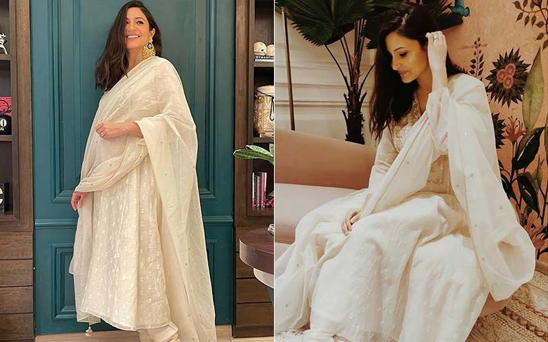 Diwali 2020: Mom-To-Be Anushka Sharma Looks Radiant In White, Says She ‘Got All Dressed Up To Sit At Home And Eat’- PICS