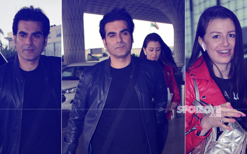 Off On A Romantic Holiday Arbaaz Khan Girlfriend Georgia Spotted Entering Mumbai Airport