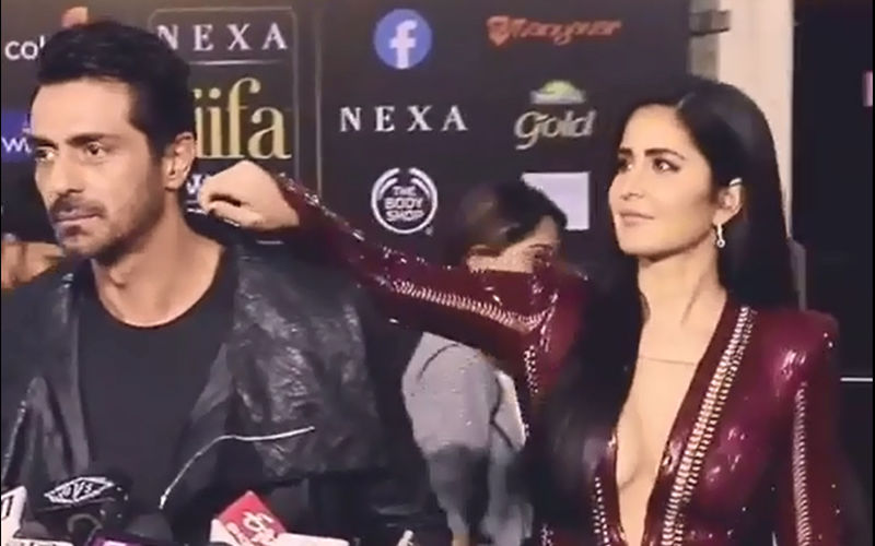 IIFA Rocks 2019: Katrina Kaif Goes Goofy, Disrupts Arjun Rampal’s Media Interaction To Pull His Cheeks - VIDEO