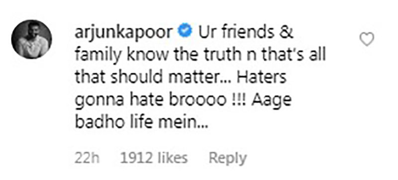 Arjun Kapoor Comment