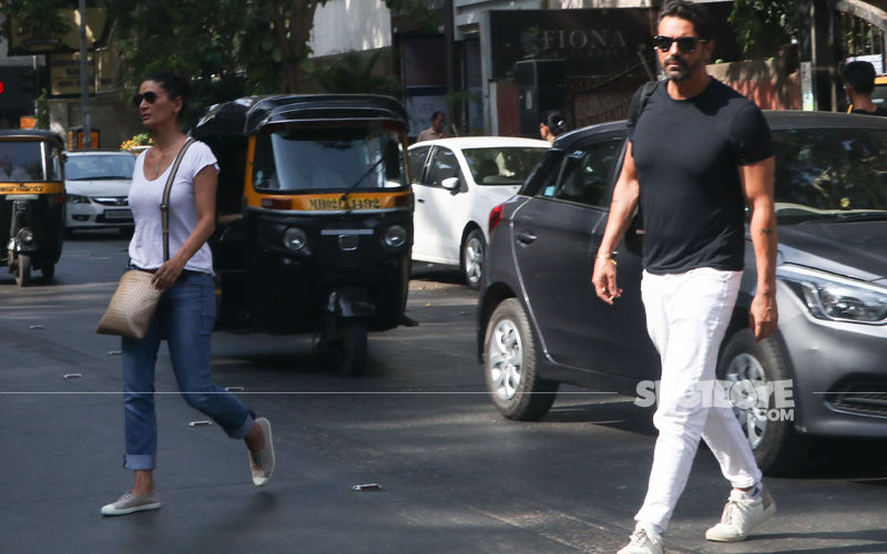 After Announcing GF Gabriella's Pregnancy, Arjun Rampal Spotted With Wife Mehr At A Bank