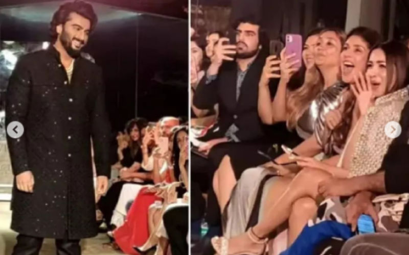 India Couture Week 2022: Malaika Arora Blushes As Boyfriend Arjun Kapoor Blows Flying KISS To Her While Walking The Ramp-See VIDEO