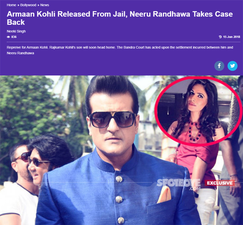 armaan kohli and neeru randhawa