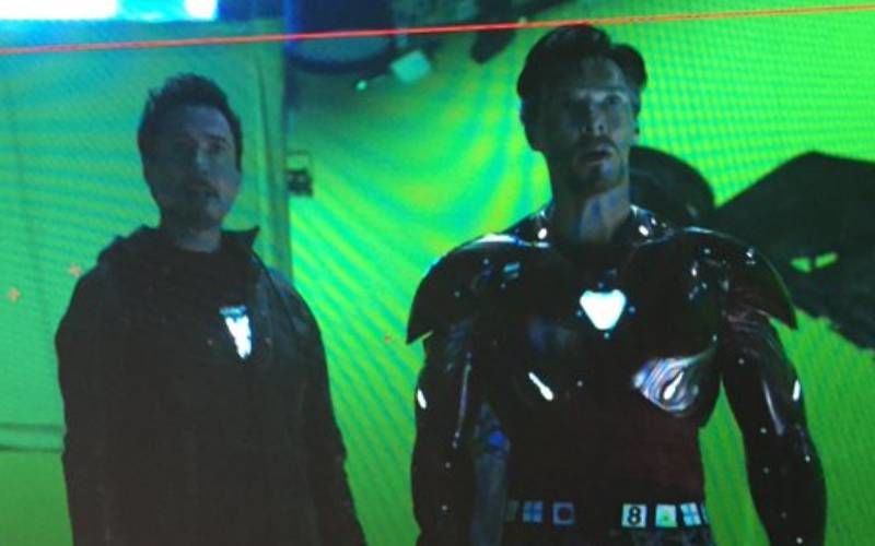 Doctor Strange Benedict Cumberbatch Dressed In Robert Downey Jr's Iron Man Suit Is Simply Awesome; The Unused Scene Revealed In BTS Photo