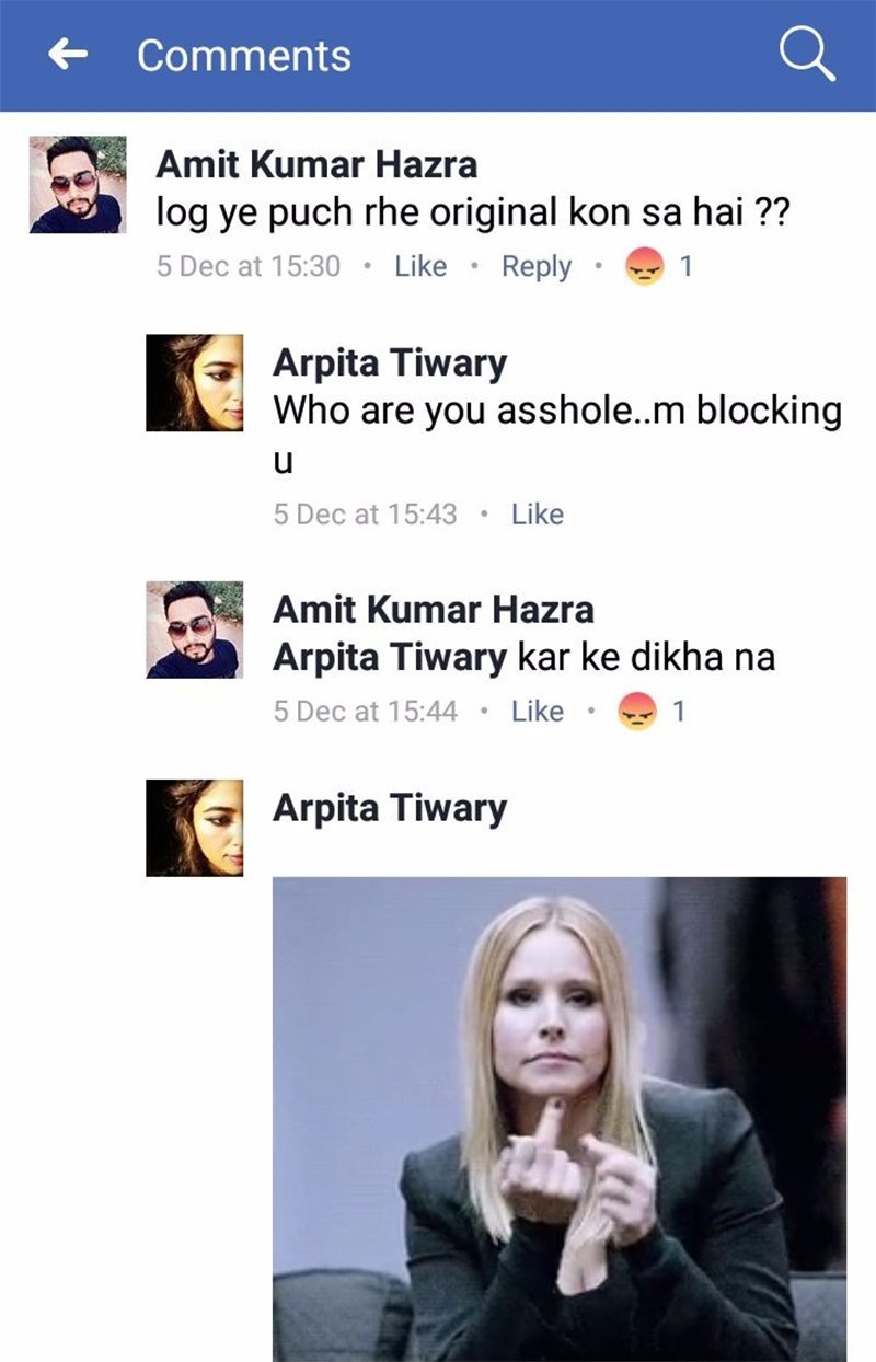 arpita tiwari facebook post
