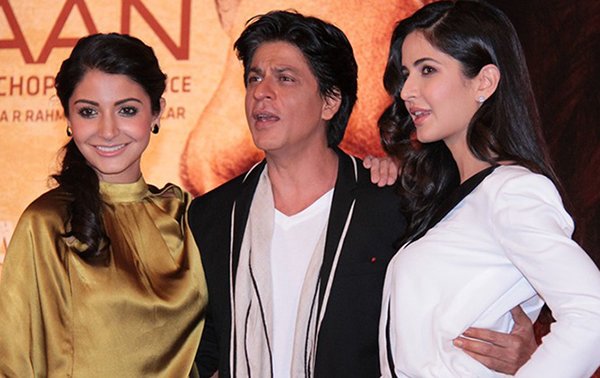 shah rukh khan with anushka sharma and katrina kaif