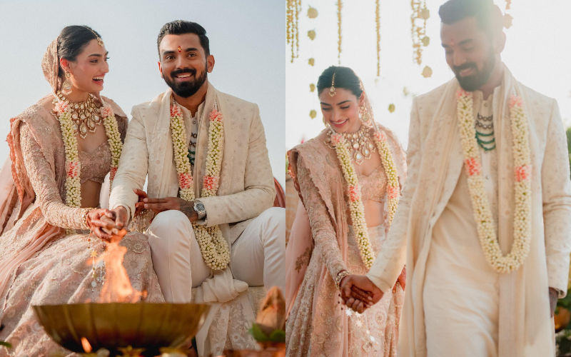 FIRST PHOTOS Of Just Married KL Rahul And Athiya Shetty Out; Couple Holds Hands As They Pose Together For Media-See VIDEO