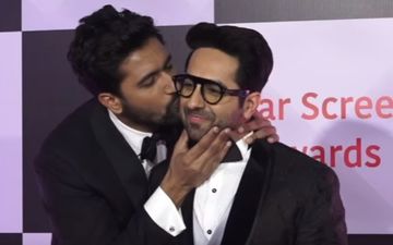देखिये नया दोस्ताना! आयुष्मान खुराना को किस करते नजर आए विक्की कौशल