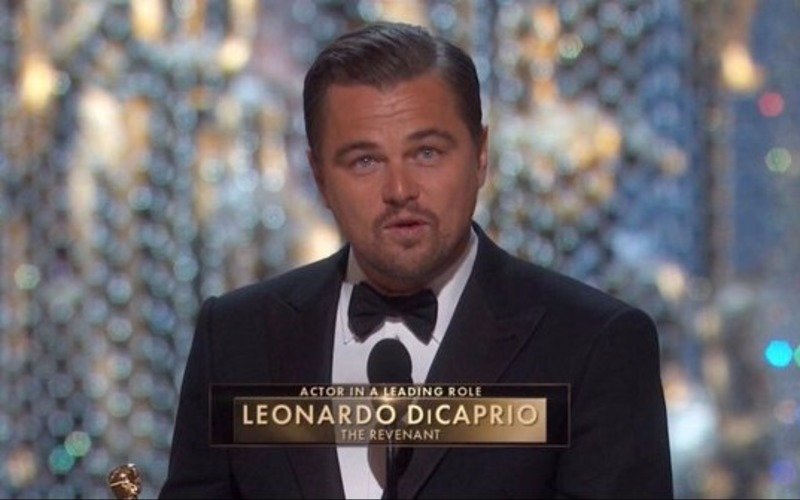 FINALLY! Leonardo DiCaprio wins his first Oscar