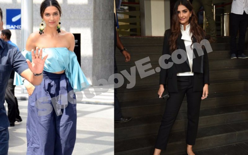 Deepika opts for chicken wing sleeves; Sonam’s got a sharp look