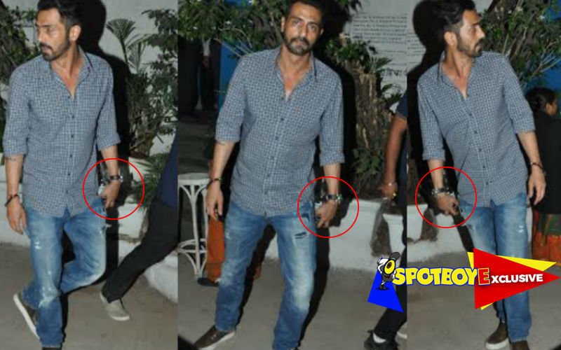 Arjun Rampal leaves restaurant with an alcohol bottle in hand!