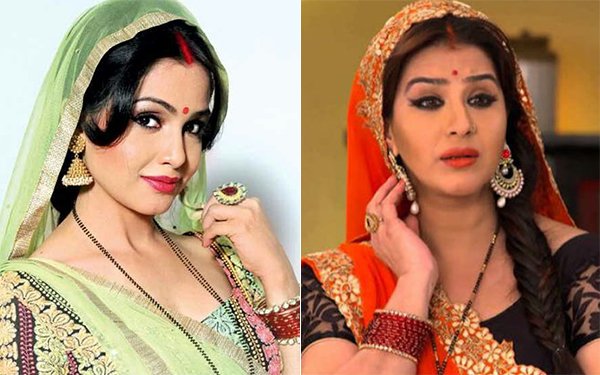 Bhabi Ji Ghar Par Hai Shubhangi Atre left Shilpa Shinde right