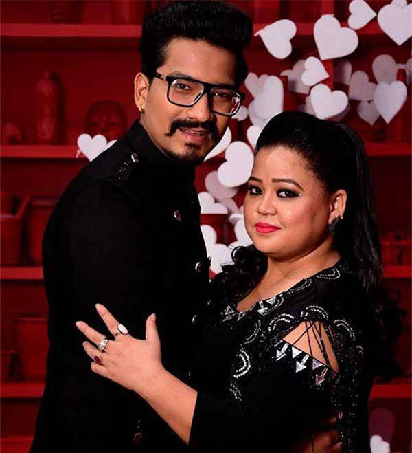 bharti singh with her fiance harsh limbachiyaa