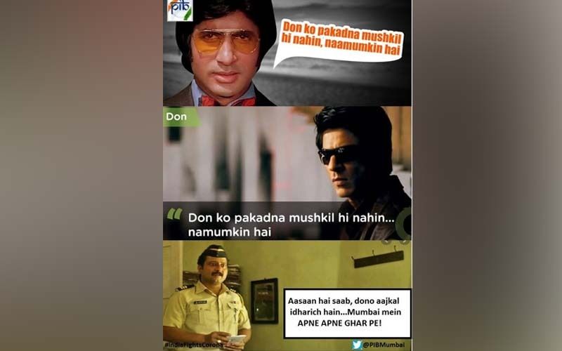 Coronavirus Lockdown: PIB Uses Amitabh Bachchan-Shah Rukh Khan’s Iconic ‘11 Mulkon Ki Police’ Dialogue To Deliver #StayingHome Message