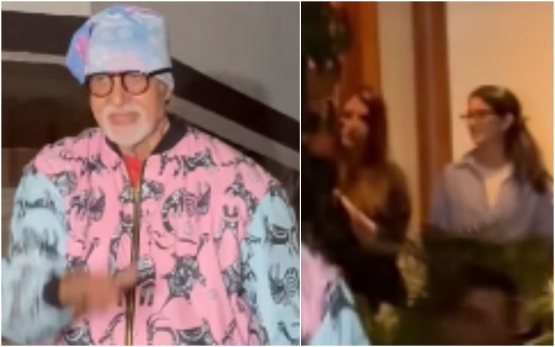 Aishwarya Rai Bachchan-Navya Naveli Nanda Caught Peeking As Amitabh Bachchan Greets His Fans On His Birthday- Video Inside