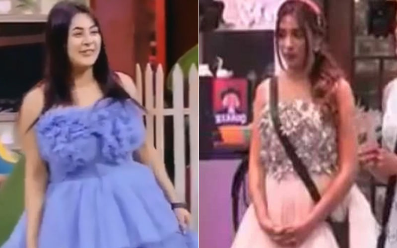 Bigg Boss 13 Ladies Shehnaaz Gill And Mahira Sharma Are Totally Mesmerising In Cinderella Gowns