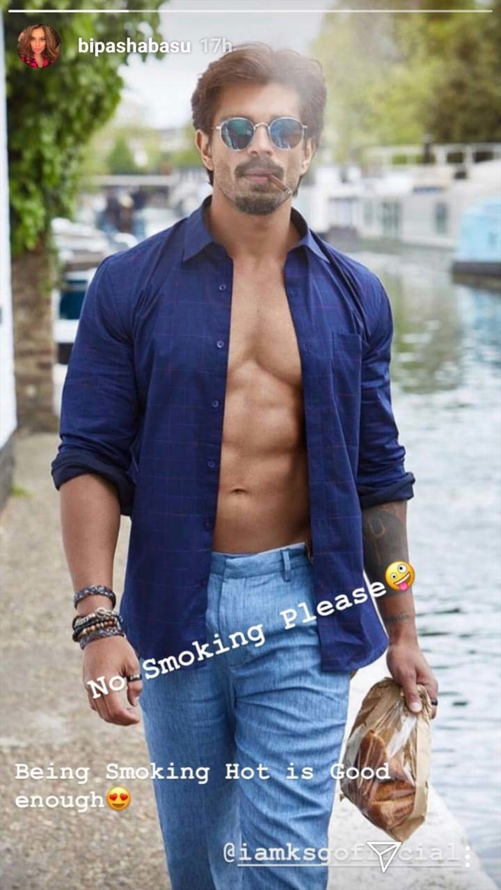 Karan Singh Grover Poses With A Cigarette, Wife Bipasha Hates It!