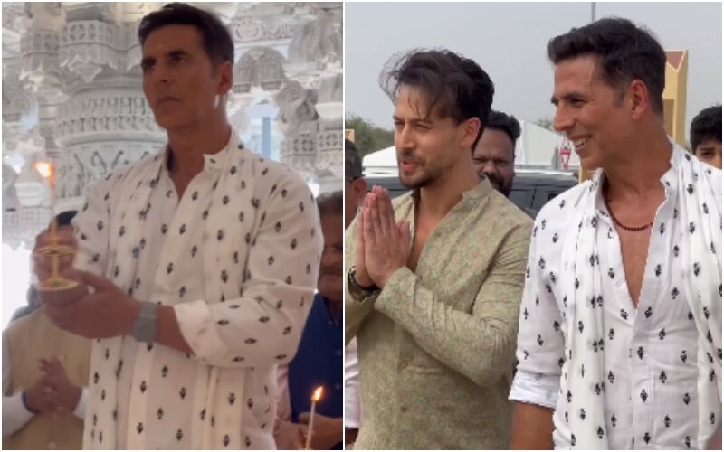 Akshay Kumar-Tiger Shroff Offer Prayers At Abu Dhabi’s Hindu Temple, Ahead Of Bade Miyan Chote Miyan’s Release- WATCH