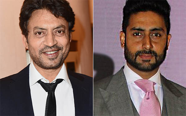 bollywood stars irrfan khan and abhishek bachchan