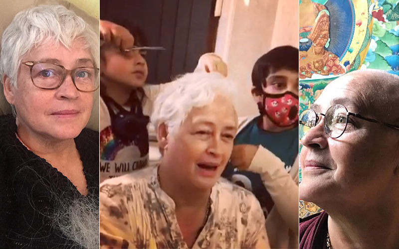 Cancer-Stricken Nafisa Ali Cries As Her Hair Starts Falling; Lets Grandchildren Cut Her Hair