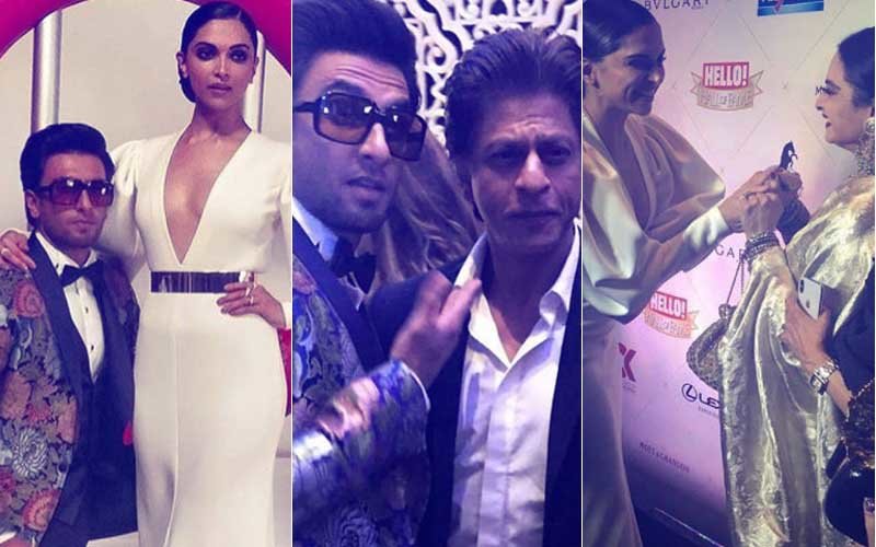Hello! Hall Of Fame Awards, 2018: Deepika, Ranveer, Shah Rukh & Rekha’s Candid Moments