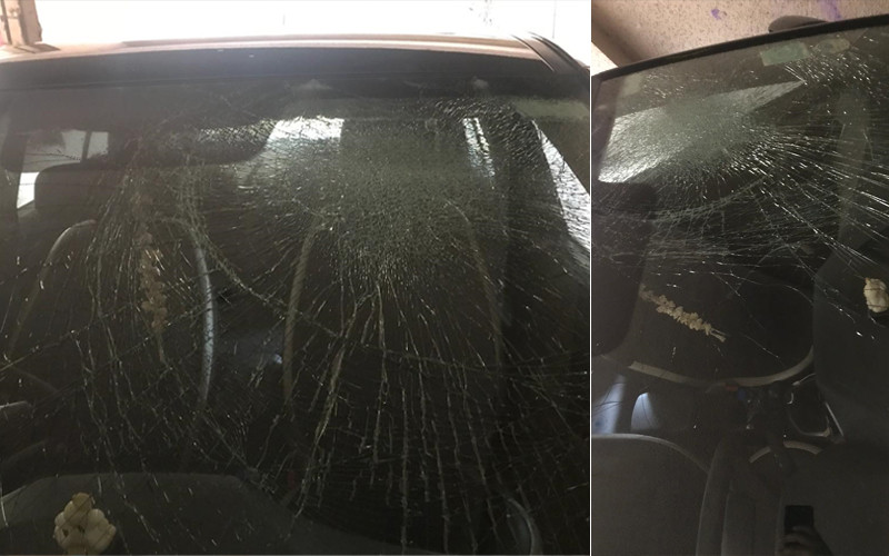 Pics of the damaged car