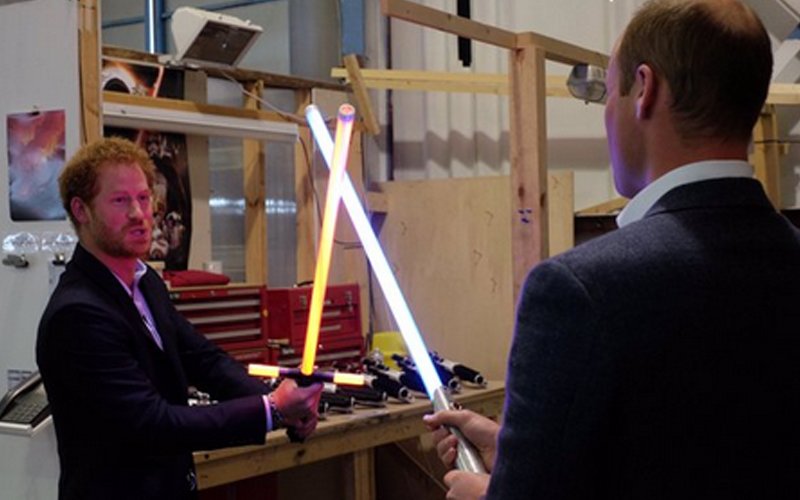 Prince William and Prince Harry visit Star Wars 8 set