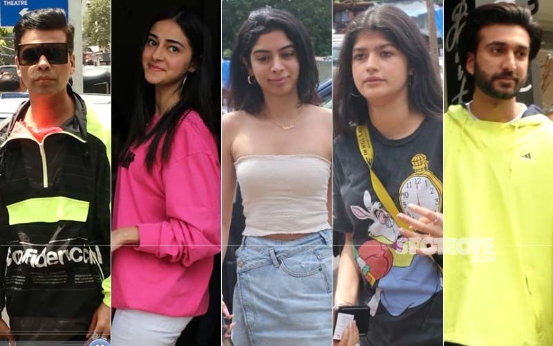 Celeb Spotting: Karan Johar, Ananya Panday, Meezaan, Khushi Kapoor And Anjali Dhawan Head Out For Lunch In Bandra