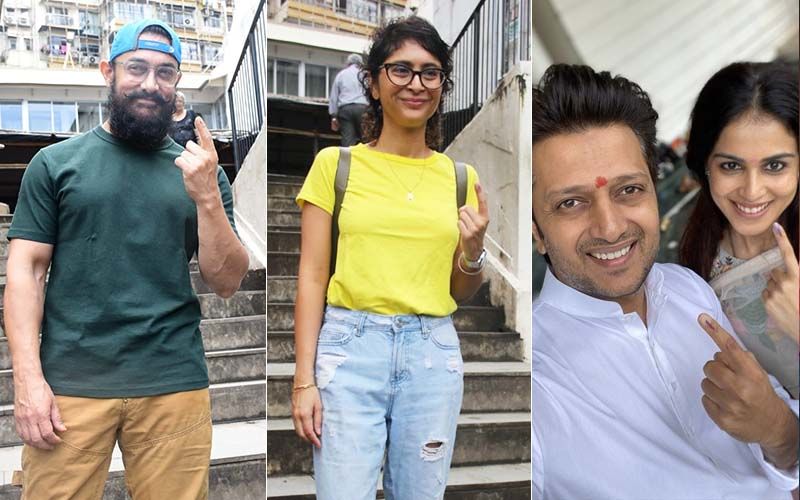 Maharashtra Assembly Elections 2019: Aamir Khan, Kiran Rao, Lara Dutta, Kunal Kohli, Riteish Deshmukh And Genelia D'Souza Cast Their Vote; Urge Their Fans To Do The Same