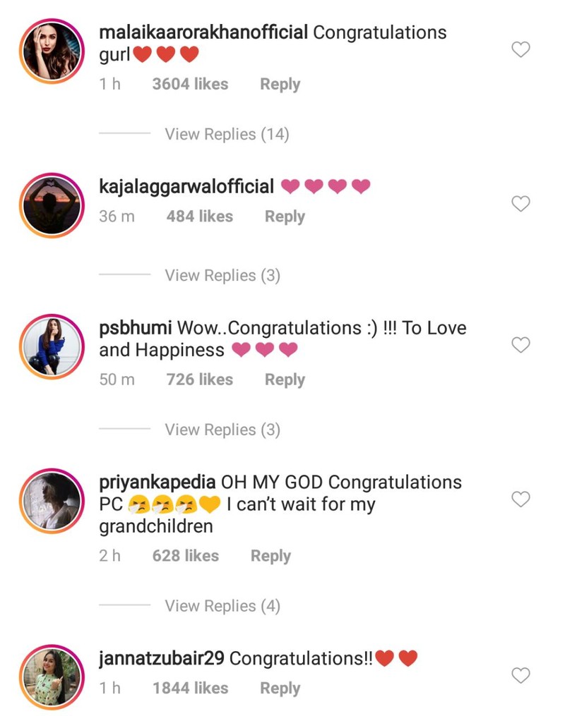 celebs wishing priyanka chopra on her engagement 3