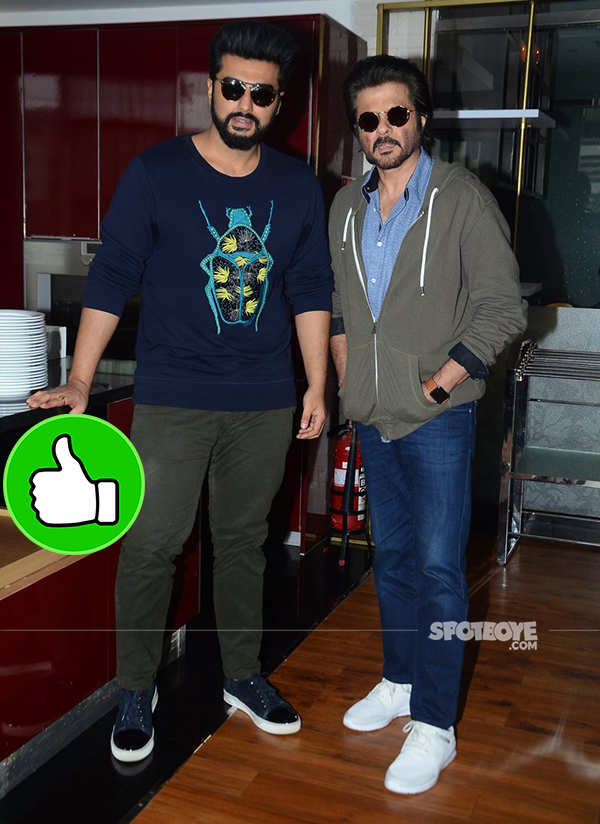 chacha bhatija duo arjun and anil kapoor promoting their latest mubarakan