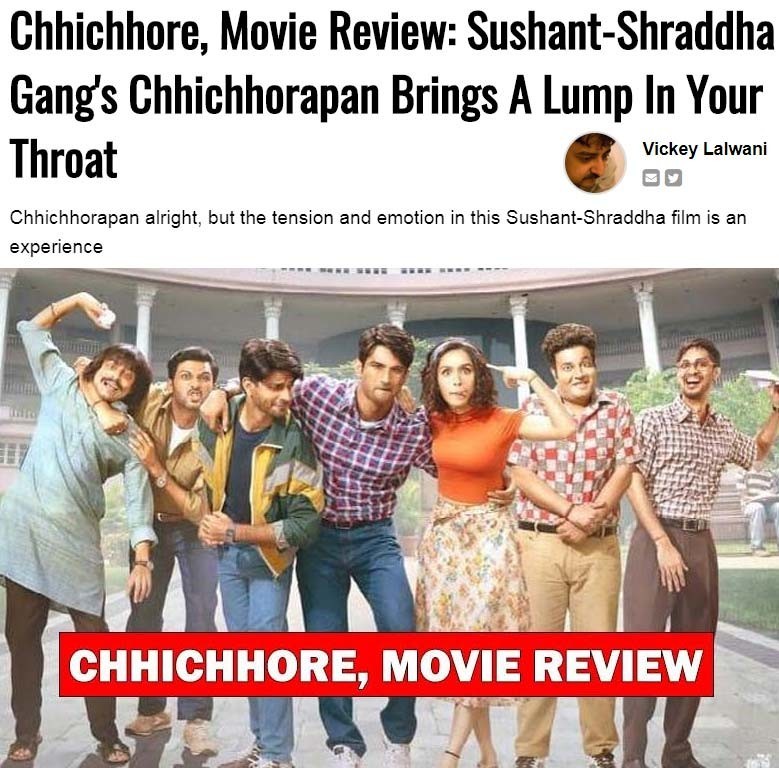 chhichhore movie review