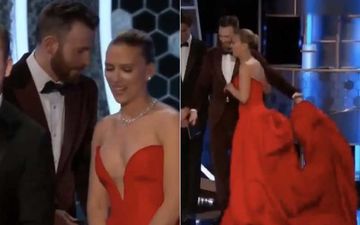 Chris Evans And Scarlett Share A Moment At Golden Globes Fans Can